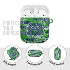 Canberra Raiders Rugby AirPods Case Graffiti Typography Urban Camo Abstract Street Style