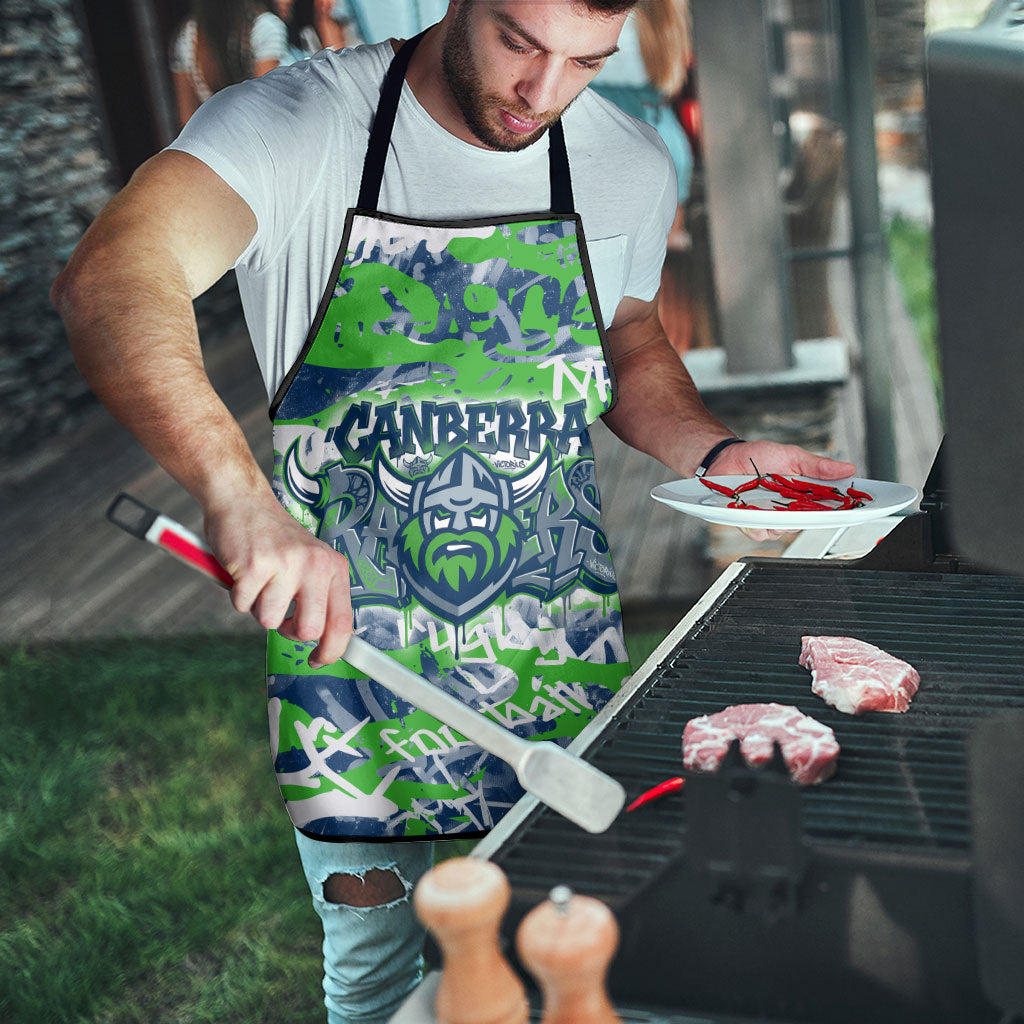 Canberra Raiders Rugby Apron Graffiti Typography Urban Camo Abstract Street Style