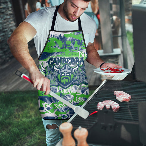 Canberra Raiders Rugby Apron Graffiti Typography Urban Camo Abstract Street Style