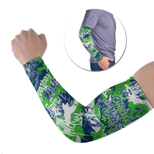 Canberra Raiders Rugby Arm Sleeves Graffiti Typography Urban Camo Abstract Street Style