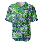 Canberra Raiders Rugby Baseball Jersey Graffiti Typography Urban Camo Abstract Street Style