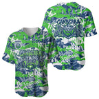 Canberra Raiders Rugby Baseball Jersey Graffiti Typography Urban Camo Abstract Street Style
