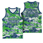 Canberra Raiders Rugby Basketball Jersey Graffiti Typography Urban Camo Abstract Street Style