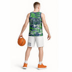 Canberra Raiders Rugby Basketball Jersey Graffiti Typography Urban Camo Abstract Street Style