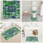 Canberra Raiders Rugby Bathroom Set Graffiti Typography Urban Camo Abstract Street Style