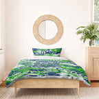 Canberra Raiders Rugby Bedding Set Graffiti Typography Urban Camo Abstract Street Style