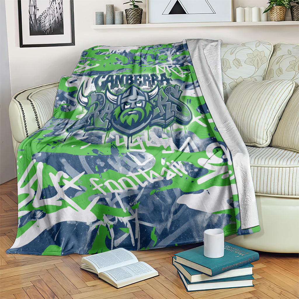 Canberra Raiders Rugby Blanket Graffiti Typography Urban Camo Abstract Street Style