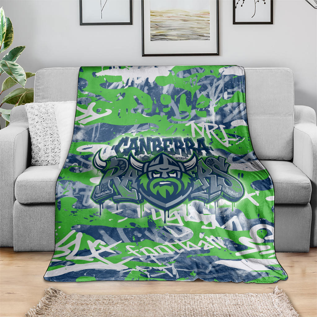 Canberra Raiders Rugby Blanket Graffiti Typography Urban Camo Abstract Street Style