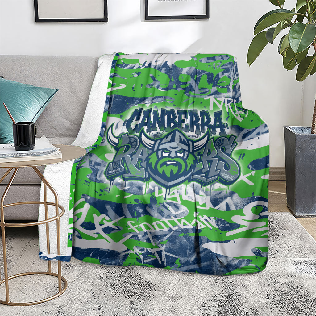Canberra Raiders Rugby Blanket Graffiti Typography Urban Camo Abstract Street Style