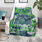 Canberra Raiders Rugby Blanket Graffiti Typography Urban Camo Abstract Street Style