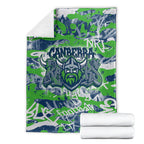 Canberra Raiders Rugby Blanket Graffiti Typography Urban Camo Abstract Street Style