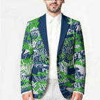 Canberra Raiders Rugby Blazer Graffiti Typography Urban Camo Abstract Street Style