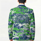 Canberra Raiders Rugby Blazer Graffiti Typography Urban Camo Abstract Street Style