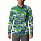 Canberra Raiders Rugby Button Sweatshirt Graffiti Typography Urban Camo Abstract Street Style
