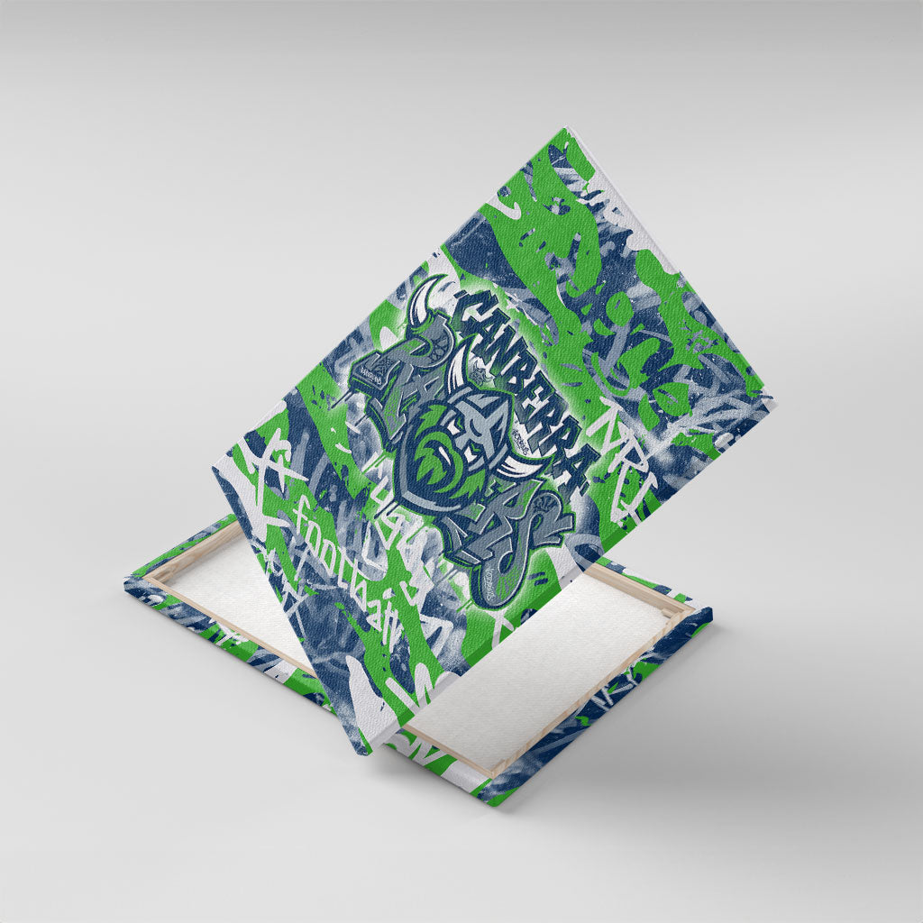 Canberra Raiders Rugby Canvas Wall Art Graffiti Typography Urban Camo Abstract Street Style