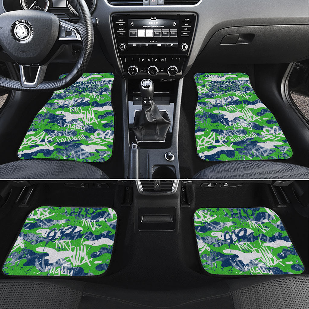 Canberra Raiders Rugby Car Mats Graffiti Typography Urban Camo Abstract Street Style