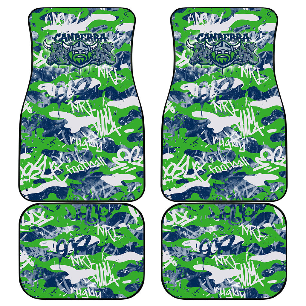 Canberra Raiders Rugby Car Mats Graffiti Typography Urban Camo Abstract Street Style