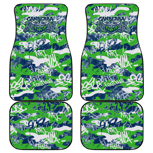 Canberra Raiders Rugby Car Mats Graffiti Typography Urban Camo Abstract Street Style