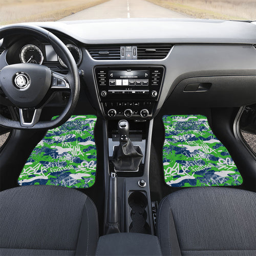 Canberra Raiders Rugby Car Mats Graffiti Typography Urban Camo Abstract Street Style