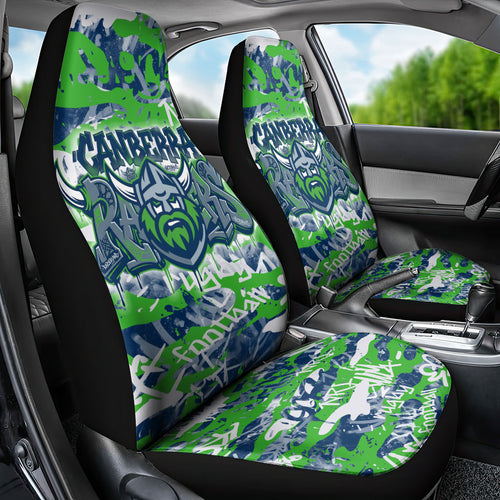 Canberra Raiders Rugby Car Seat Cover Graffiti Typography Urban Camo Abstract Street Style