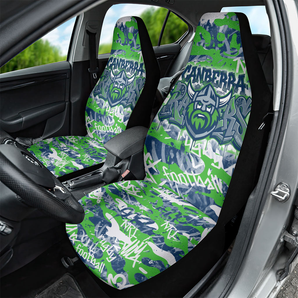 Canberra Raiders Rugby Car Seat Cover Graffiti Typography Urban Camo Abstract Street Style