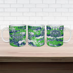 Canberra Raiders Rugby Ceramic Mug Graffiti Typography Urban Camo Abstract Street Style