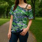 Canberra Raiders Rugby Cross Shoulder Shirt Graffiti Typography Urban Camo Abstract Street Style