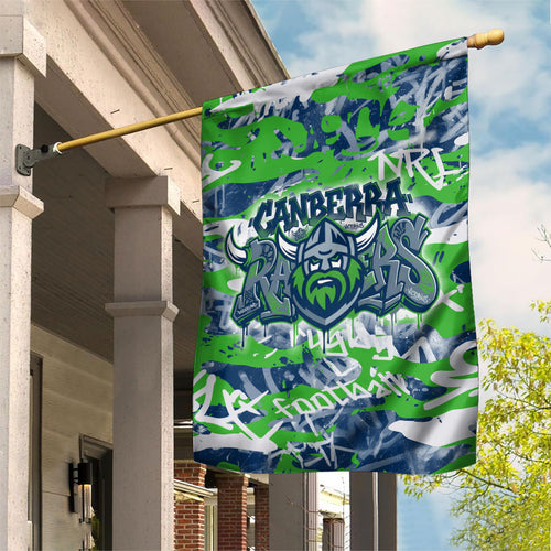 Canberra Raiders Rugby Garden Flag Graffiti Typography Urban Camo Abstract Street Style