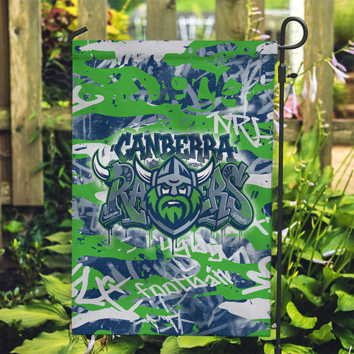 Canberra Raiders Rugby Garden Flag Graffiti Typography Urban Camo Abstract Street Style