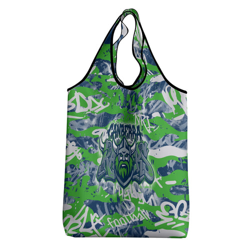 Canberra Raiders Rugby Grocery Bag Graffiti Typography Urban Camo Abstract Street Style