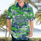 Canberra Raiders Rugby Hawaiian Shirt Graffiti Typography Urban Camo Abstract Street Style