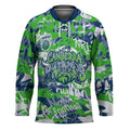 Canberra Raiders Rugby Hockey Jersey Graffiti Typography Urban Camo Abstract Street Style