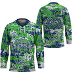 Canberra Raiders Rugby Hockey Jersey Graffiti Typography Urban Camo Abstract Street Style