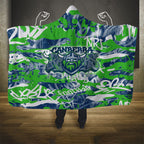 Canberra Raiders Rugby Hooded Blanket Graffiti Typography Urban Camo Abstract Street Style