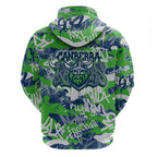 Canberra Raiders Rugby Hoodie Graffiti Typography Urban Camo Abstract Street Style