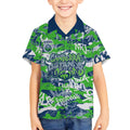Canberra Raiders Rugby Kid Hawaiian Shirt Graffiti Typography Urban Camo Abstract Street Style