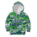 Canberra Raiders Rugby Kid Hoodie Graffiti Typography Urban Camo Abstract Street Style