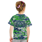 Canberra Raiders Rugby Kid T Shirt Graffiti Typography Urban Camo Abstract Street Style