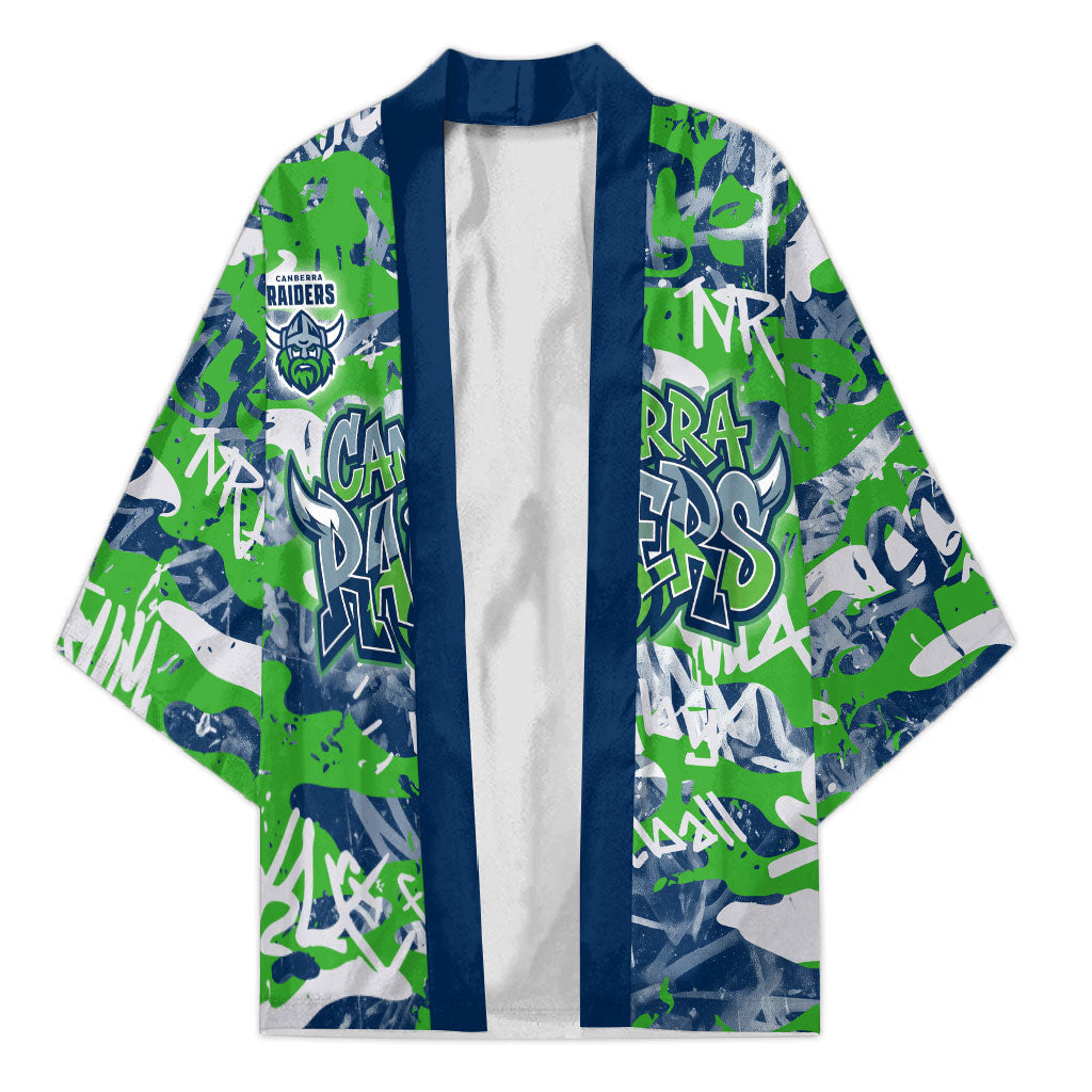 Canberra Raiders Rugby Kimono Graffiti Typography Urban Camo Abstract Street Style