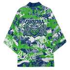 Canberra Raiders Rugby Kimono Graffiti Typography Urban Camo Abstract Street Style