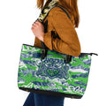 Canberra Raiders Rugby Leather Tote Bag Graffiti Typography Urban Camo Abstract Street Style