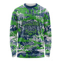 Canberra Raiders Rugby Long Sleeve Shirt Graffiti Typography Urban Camo Abstract Street Style
