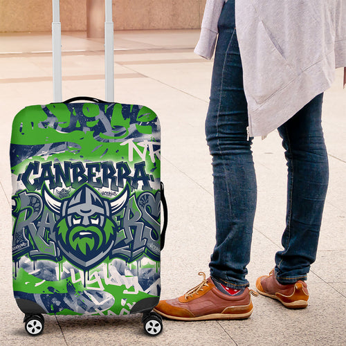 Canberra Raiders Rugby Luggage Cover Graffiti Typography Urban Camo Abstract Street Style