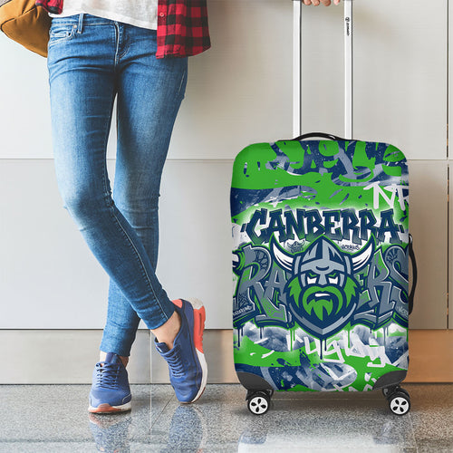 Canberra Raiders Rugby Luggage Cover Graffiti Typography Urban Camo Abstract Street Style