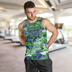 Canberra Raiders Rugby Men Tank Top Graffiti Typography Urban Camo Abstract Street Style