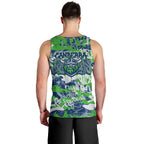 Canberra Raiders Rugby Men Tank Top Graffiti Typography Urban Camo Abstract Street Style