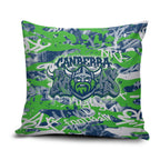 Canberra Raiders Rugby Pillow Cover Graffiti Typography Urban Camo Abstract Street Style