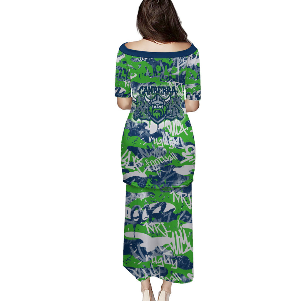 Canberra Raiders Rugby Puletasi Graffiti Typography Urban Camo Abstract Street Style