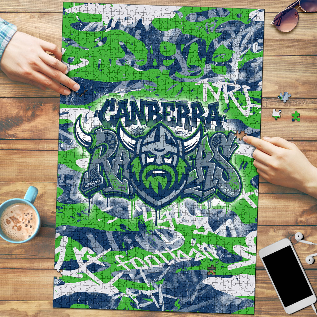 Canberra Raiders Rugby Puzzle Graffiti Typography Urban Camo Abstract Street Style