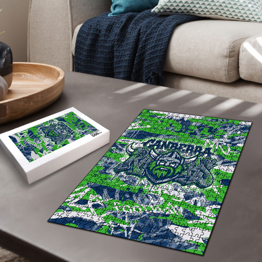 Canberra Raiders Rugby Puzzle Graffiti Typography Urban Camo Abstract Street Style